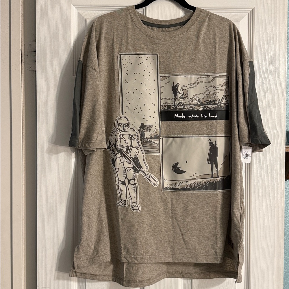 NWT ~ Star Wars Mandalorian Gray Tee